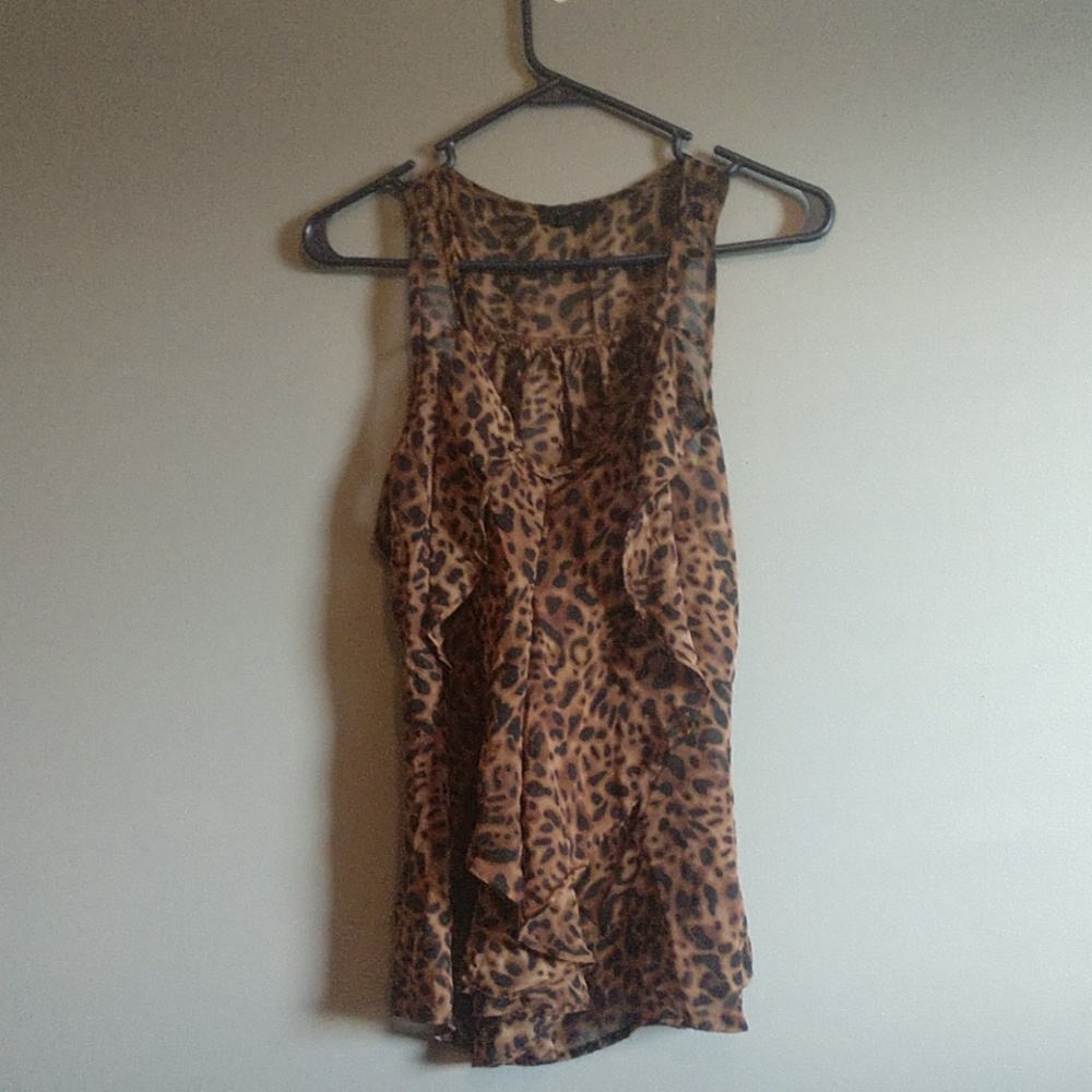 Cheetah tank blouse